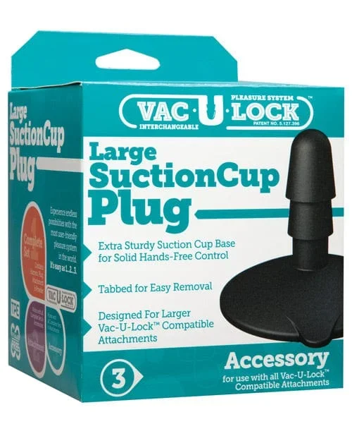 Vac-U-Lock Large Suction Cup Plug – Black
