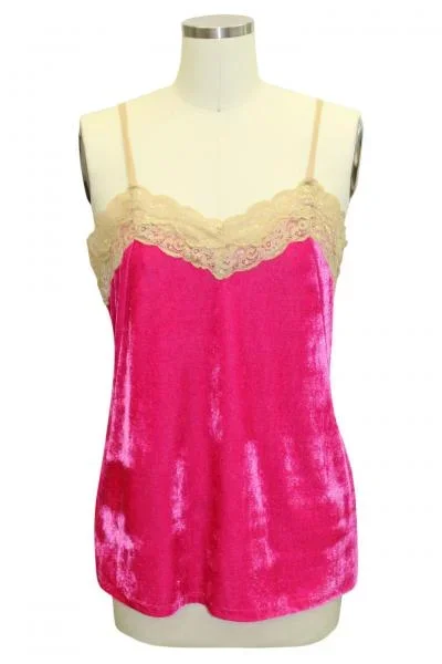 Velvet Dreams Cami – Hot Pink –