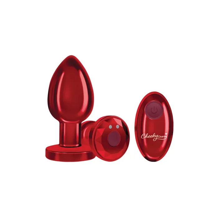 Viben Vibrating Red Metal Remote Control Anal Plug