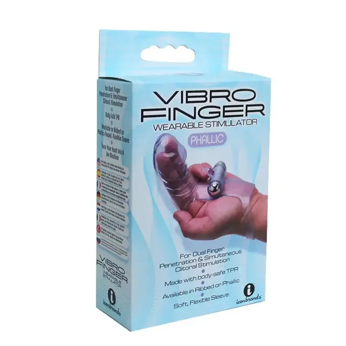 Vibro Finger Phallic Finger Massager Purple