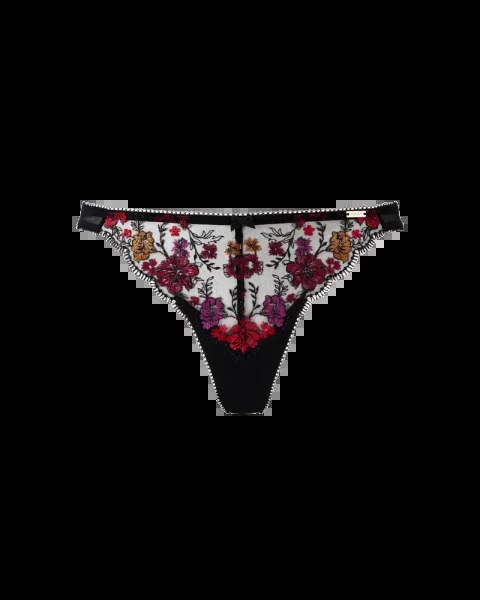 VIP Bouquet Thong – Black/Red –