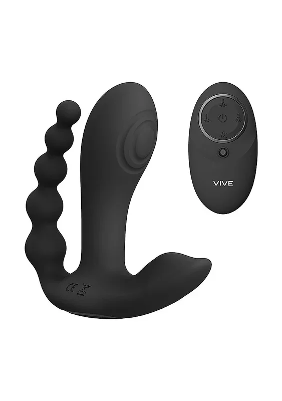 VIVE-KATA Rechargeable Triple Motor Hands-Free Silicone Vibrator