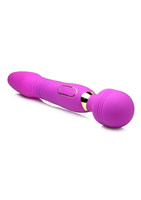 Wand Essential Ultra Thrust-Her Deluxe Rechargeable Silicone Thrusting and Vibrating Wand