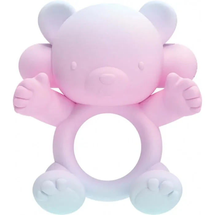 Wet Dreams Bear Hug Rechargeable Silicone Cock Ring – Pink