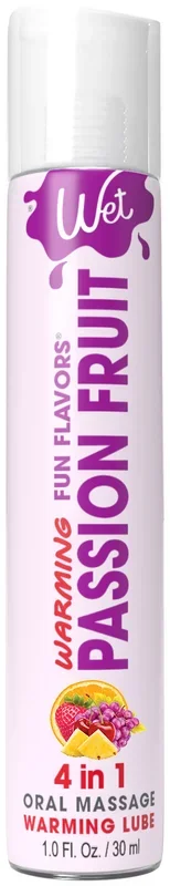 Wet Passion Fruit Warming Lubricant 4 in 1 Intimate Gel 1 Oz