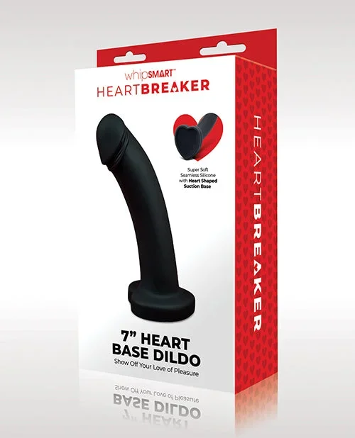 WhipSmart Heartbreaker 7″ Heart Based Dildo – Black/Red