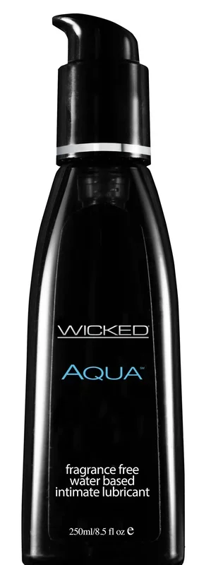 Wicked Aqua Fragrance Free Water-Based Lubricant – 8.5 Fl. Oz. / 250 ml