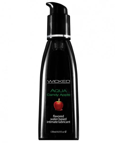 Wicked Sensual Care Aqua Waterbased Lubricant – 4 oz Candy Apple