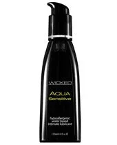 Wicked Sensual Care Hypoallergenic Aqua Sensitive Water Based Lubricant – 4 oz Unscented
