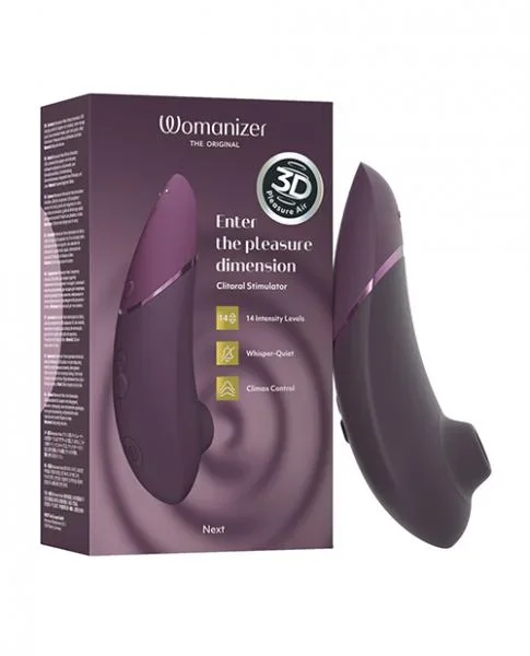 Womanizer Next 3D Climax Control Pleasure Air – Dark Purple