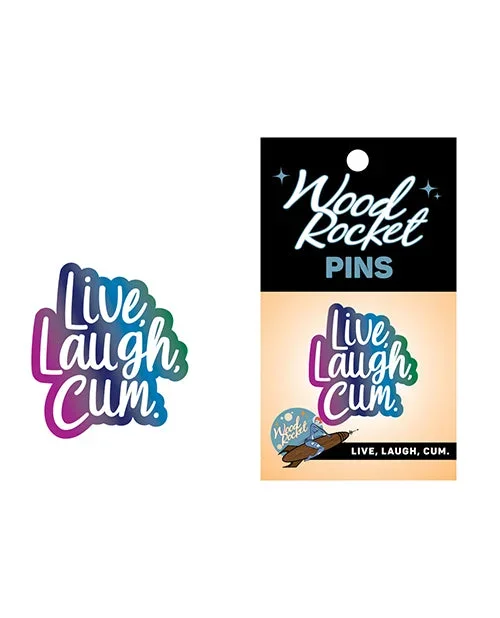 Wood Rocket Live Laugh Cum Large Pin – Multi Color