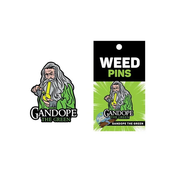 Wood Rocket Weed Gandope the Green Large Pin – Multi Color