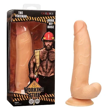 Working Stiff The Fireman Realistic Flesh Tone Flexible Toy with Suction Cup Base 8.5 Inches
