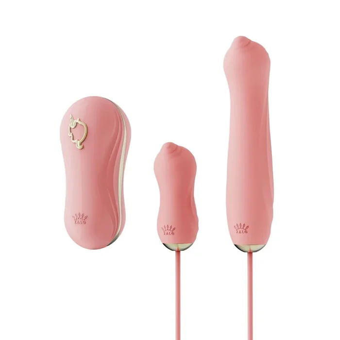 ZALO Unicorn Set Suction Massager Strawberry Pink