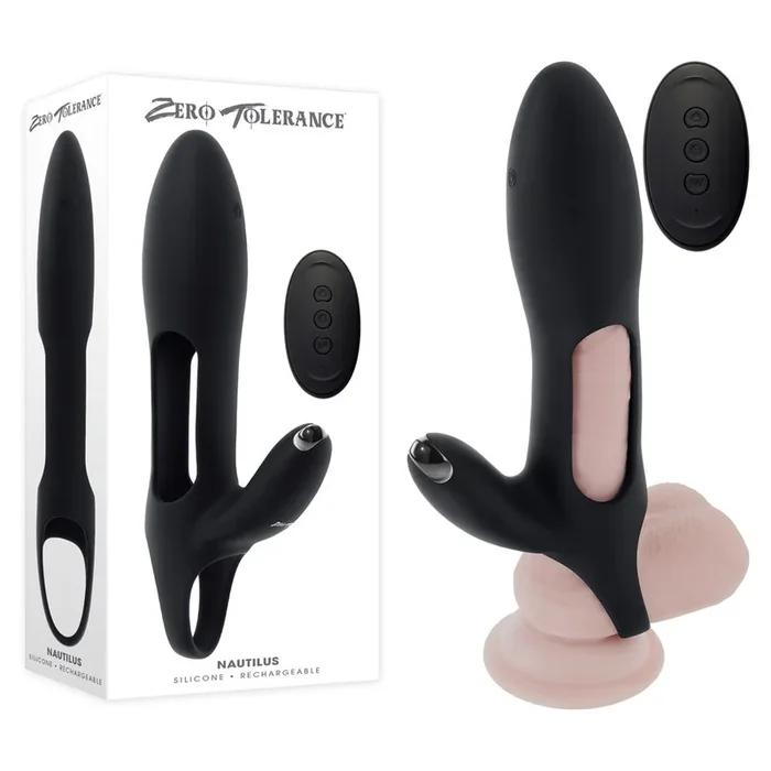 Zero Tolerance NAUTILUS – Black USB Rechargeable Vibrating Penis Extender Sleeve