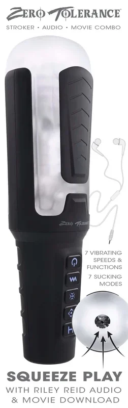 Zero Tolerance Squeeze Play Stroker with Riley Reid Audio & Movie