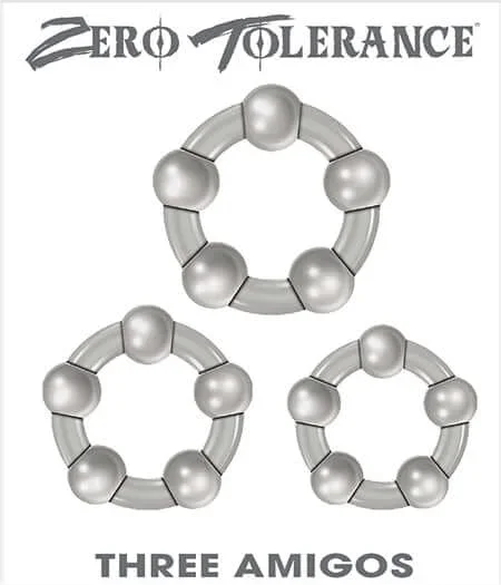 Zero Tolerance Toys Three Amigos Beaded Cock Ring Set