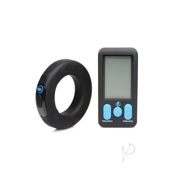 Zeus Vibe Estim Cockring W/remote 45mm