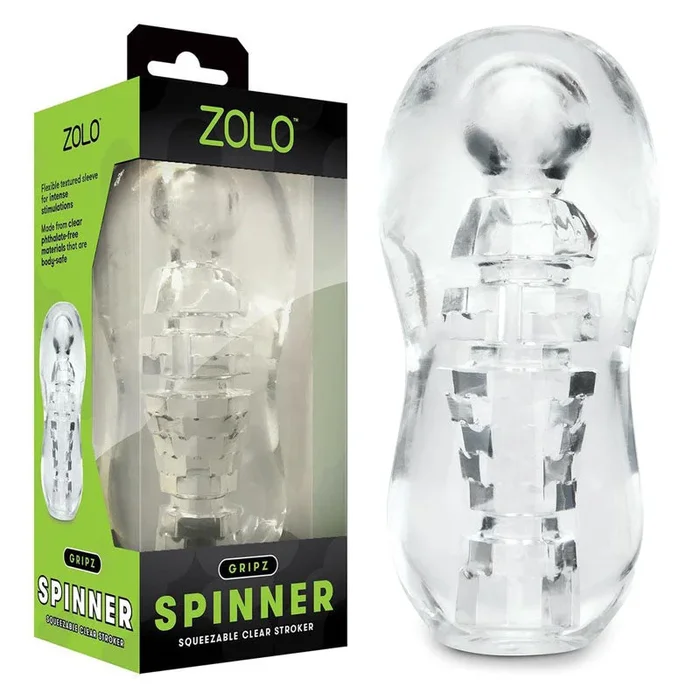Zolo Gripz – Spinner – Clear Stroker Sleeve